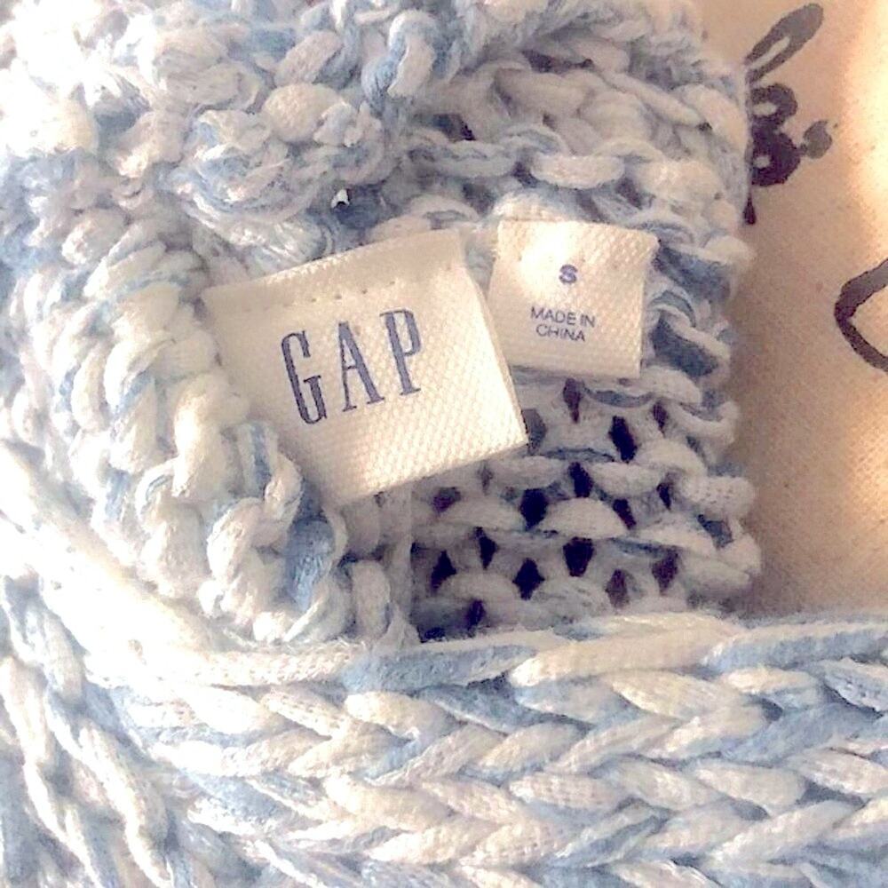 Gap Blue & White Oversized Knit Cardigan size Small - Picture 7 of 8